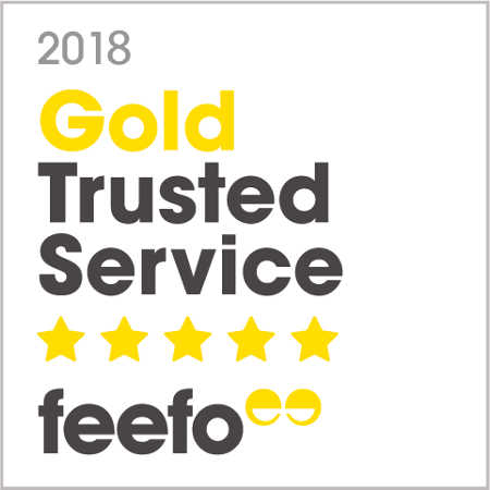 Feefo Gold Trusted Service Award 2018