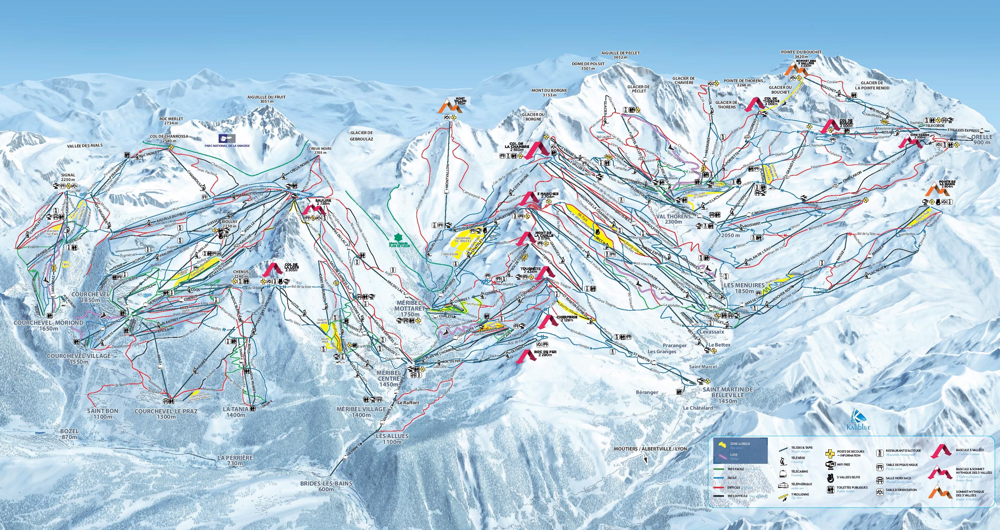 Val Thorens Lift Map