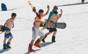 T-Shirt Skiing In The Spring