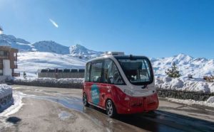 The driverless electric resort transfer bus is a first for Val Thorens