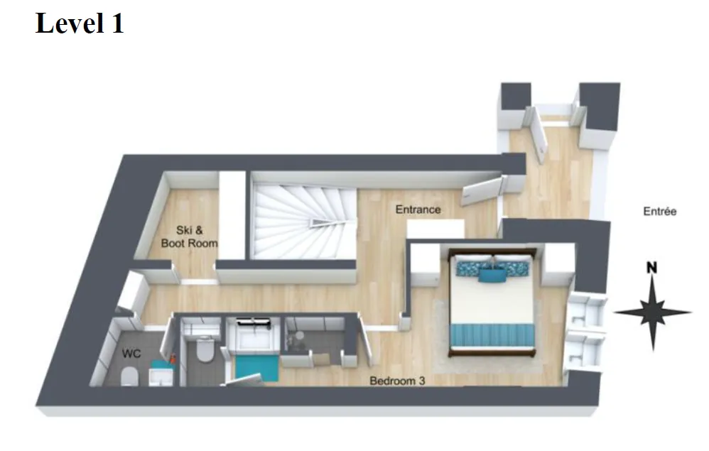 Apartment Luna Val d’Isere Floor Plan 3