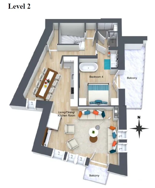 Apartment Luna Val d’Isere Floor Plan 1