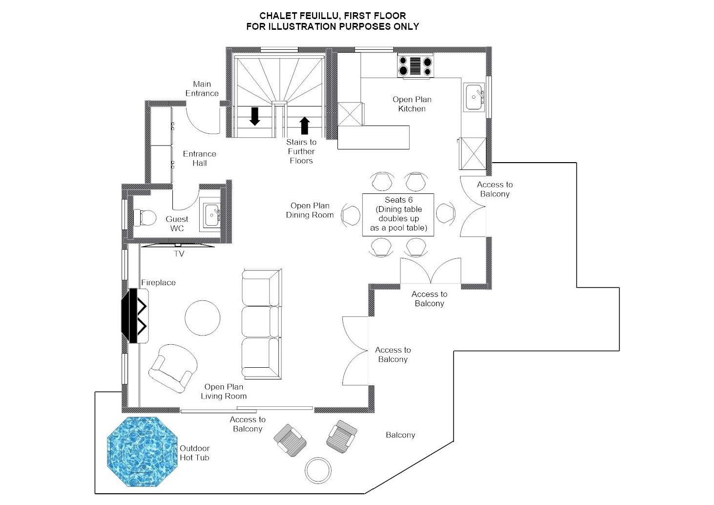 Chalet Feuillu Verbier Floor Plan 1