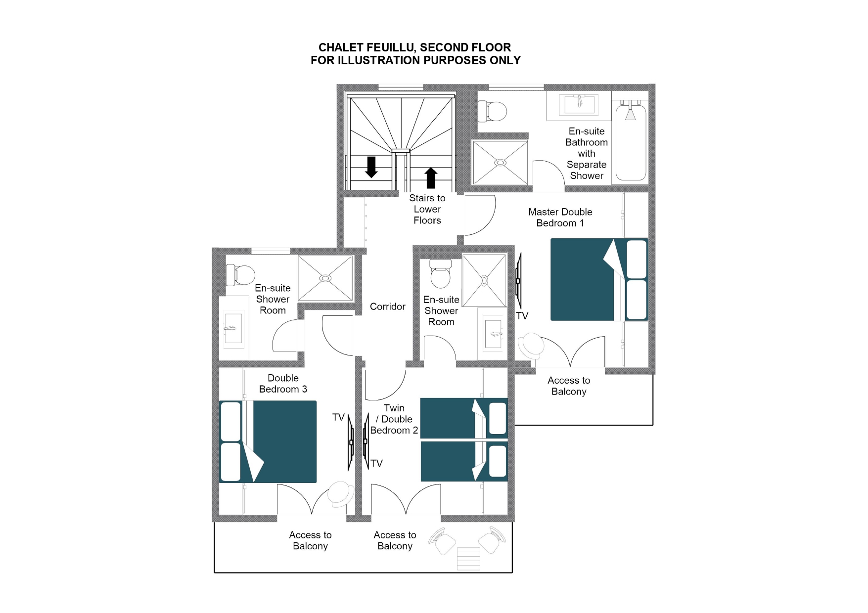 Chalet Feuillu Verbier Floor Plan 3