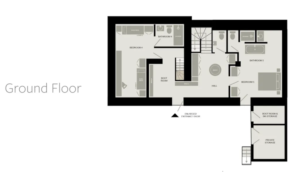 Chalet Zanskar St-Martin-de-Belleville Floor Plan 1