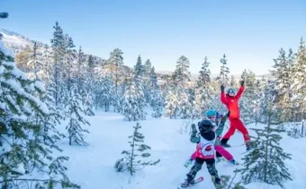 Family Skiing - Think Sweden