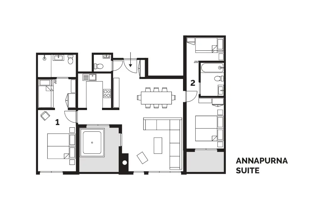 Annapurna Suite La Plagne Floor Plan 1