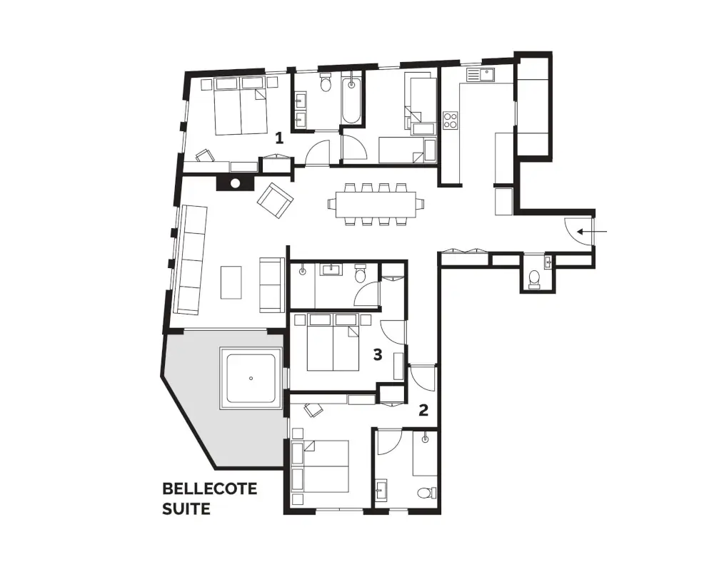 Bellecote Suite La Plagne Floor Plan 1