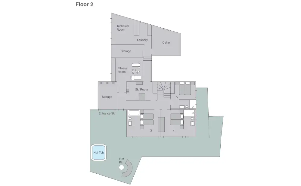 Chalet Kitsilano Verbier Floor Plan 2