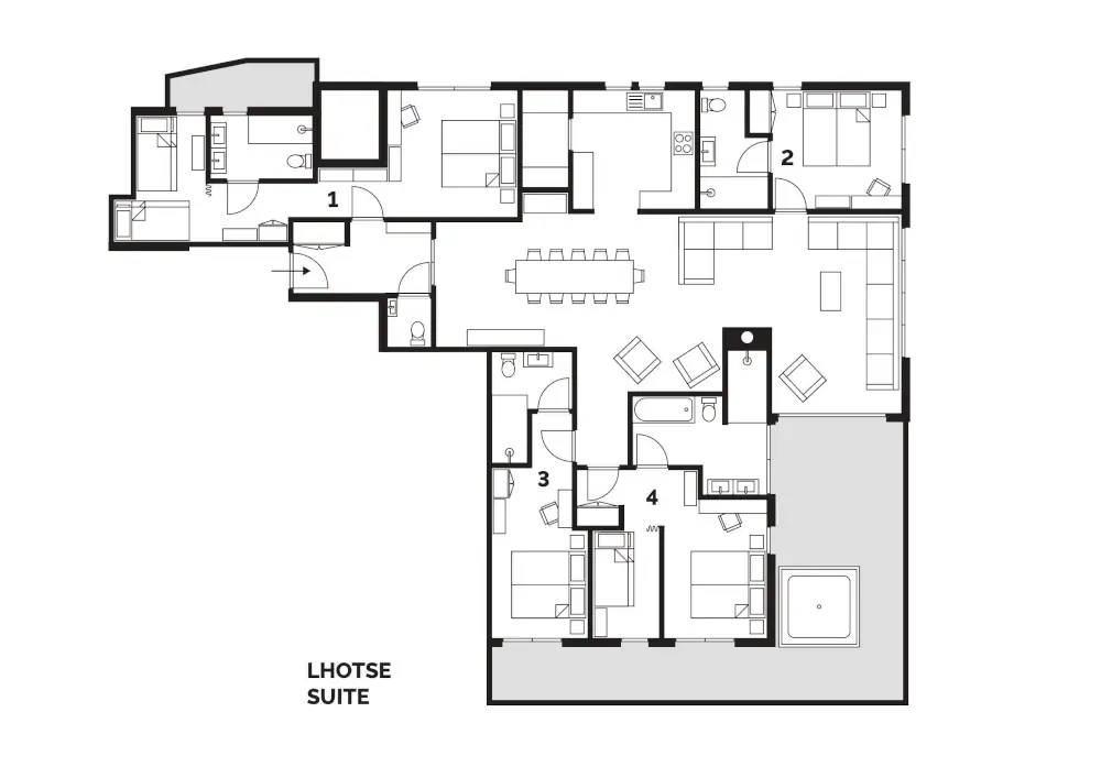 Lhotse Suite La Plagne Floor Plan 1