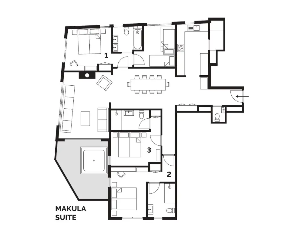 Makalu Suite La Plagne Floor Plan 1