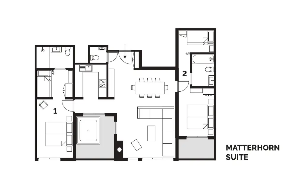 Matterhorn Suite La Plagne Floor Plan 1