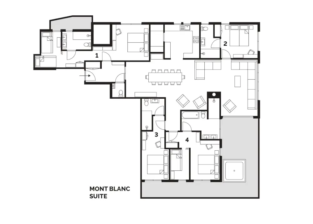 Mont Blanc Suite La Plagne Floor Plan 1