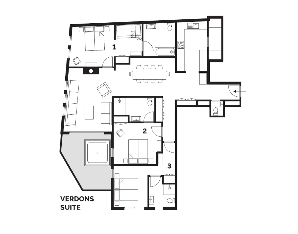 Verdons Suite La Plagne Floor Plan 1